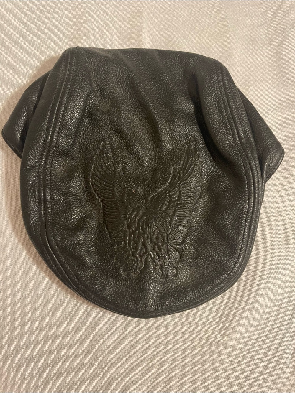 Harley-Davidson Black Leather Belt Bag with Embossed Eagle